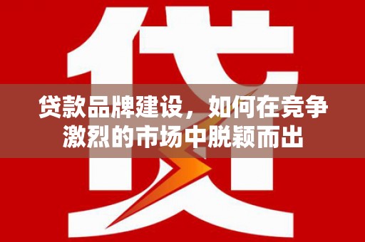 灵宝贷款品牌建设，如何在竞争激烈的市场中脱颖而出