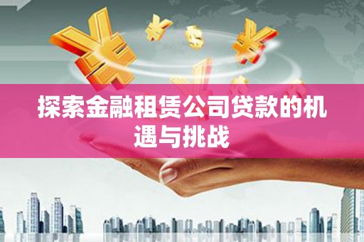 灵宝探索金融租赁公司贷款的机遇与挑战