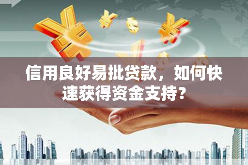 灵宝信用良好易批贷款，如何快速获得资金支持？