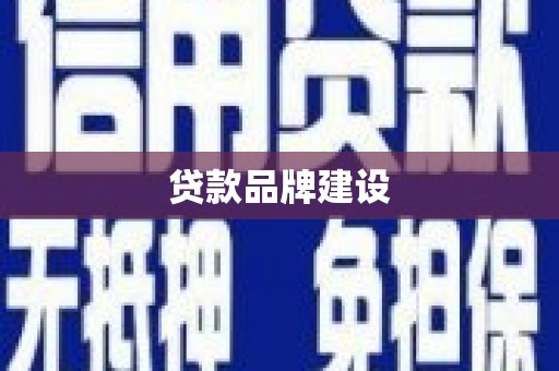 灵宝贷款品牌建设