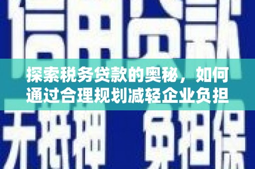 灵宝探索税务贷款的奥秘，如何通过合理规划减轻企业负担
