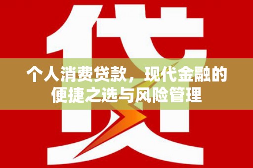 灵宝个人消费贷款，现代金融的便捷之选与风险管理