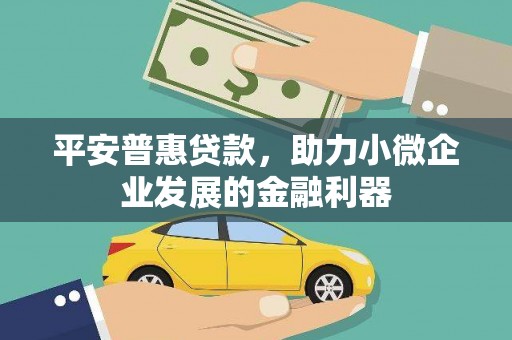 灵宝平安普惠贷款，助力小微企业发展的金融利器