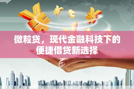 灵宝微粒贷，现代金融科技下的便捷借贷新选择
