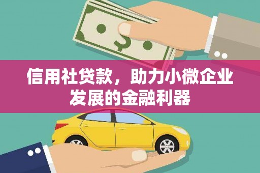 灵宝信用社贷款，助力小微企业发展的金融利器