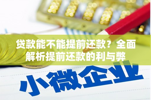 灵宝贷款能不能提前还款？全面解析提前还款的利与弊