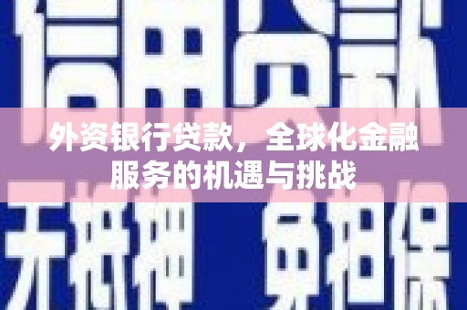 灵宝外资银行贷款，全球化金融服务的机遇与挑战