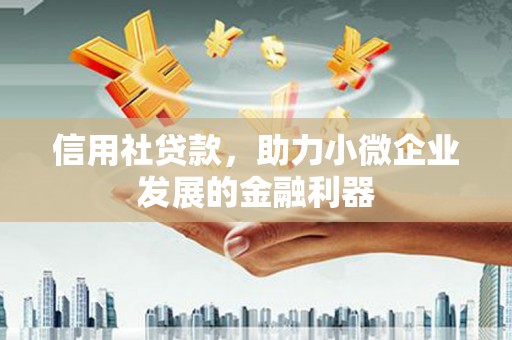 灵宝信用社贷款，助力小微企业发展的金融利器