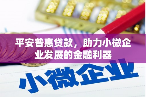 灵宝平安普惠贷款，助力小微企业发展的金融利器