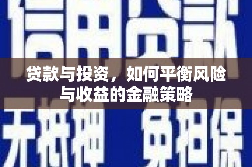 灵宝贷款与投资，如何平衡风险与收益的金融策略